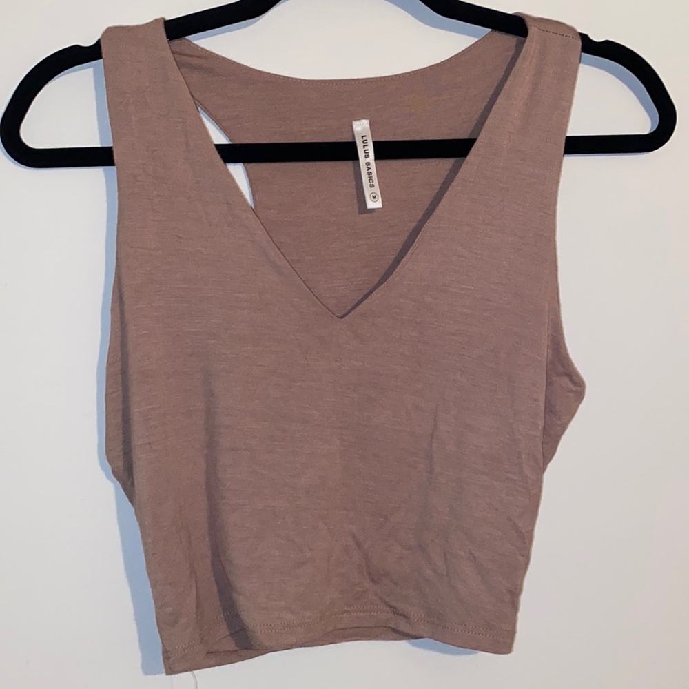 Lulus basic deep V-neck tank top